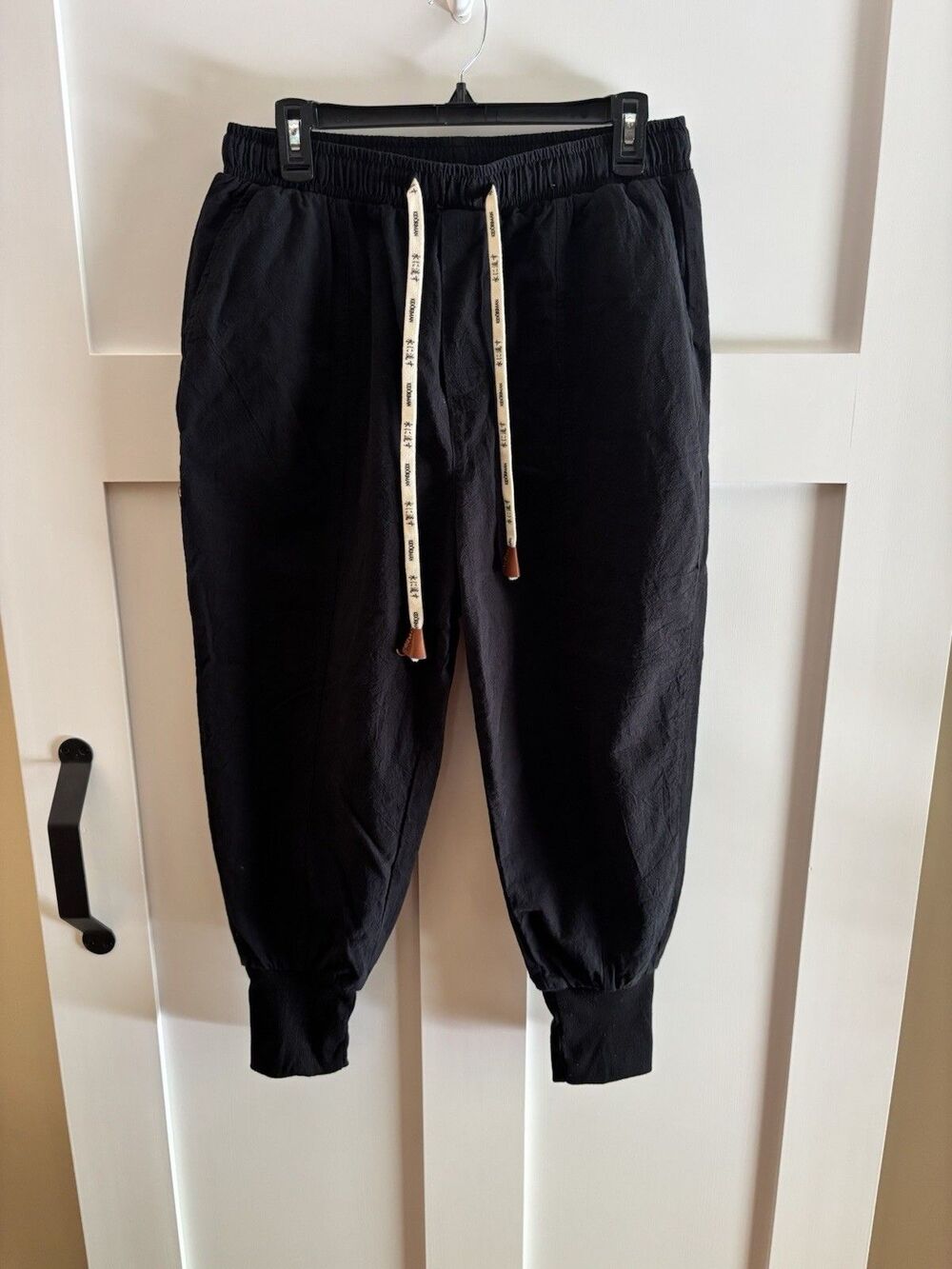 Kidoriman Black Harem Pants Elastic Waist Cuffed Japanese Streetwear Size XXL